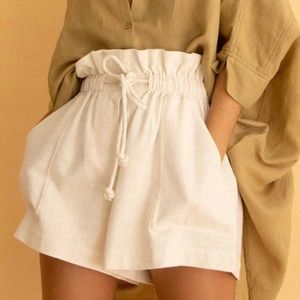 NWT Posse 100% Cotton Linen Drawstring Shorts